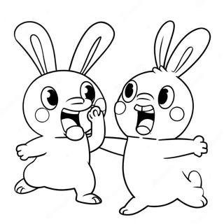 Morsomme Rabbids I Aksjon Fargeleggingsark 62718-51947