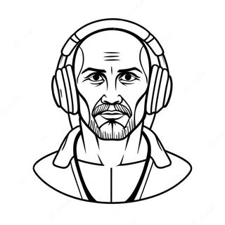 Titan Speakerman Med Fargerike Hodetelefoner Fargeleggingsark 6325-5152