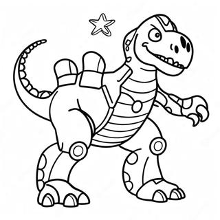 Fierce Robot Dinosaur Fargeleggingsark 63410-52475