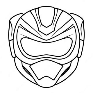 Fargerik Power Ranger Maske Fargeleggingsark 63450-52510