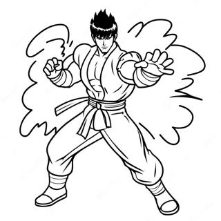 Jin Kazama I Kampstilling Fargeleggingsark 64190-53090