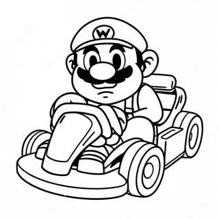 Wario I En Racing Kart Fargeleggingsark 6445-5246