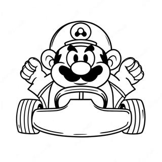 Wario I En Racing Kart Fargeleggingsark 6445-5247