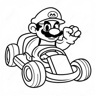 Wario I En Racing Kart Fargeleggingsark 6445-5248