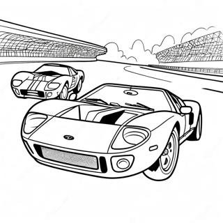 Klassisk Ford Gt Racing Fargeleggingsark 64511-53339