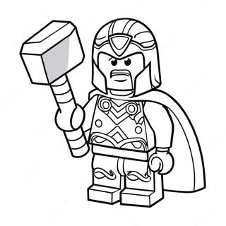 Lego Thor Med Hammer Fargeleggingsark 64531-53354