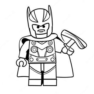 Lego Thor Med Hammer Fargeleggingsark 64531-53355