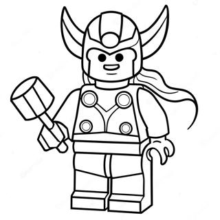 Lego Thor Med Hammer Fargeleggingsark 64531-53356