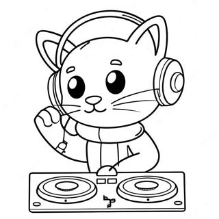 Dj Catnip Fargeleggingsark