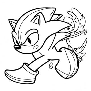 Sonic The Hedgehog Fartende Fargeleggingsark 64931-53671