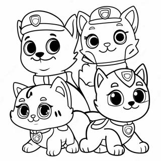 Sjarmerende Katt Pakke Paw Patrol Fargeleggingsark 64951-53687