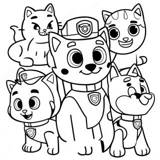 Sjarmerende Katt Pakke Paw Patrol Fargeleggingsark 64951-53688