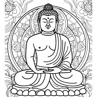 Fredelig Buddha Fargeleggingsark 6495-5285