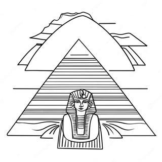 Majestetisk Egyptisk Pyramide Fargeleggingsark 65011-53733