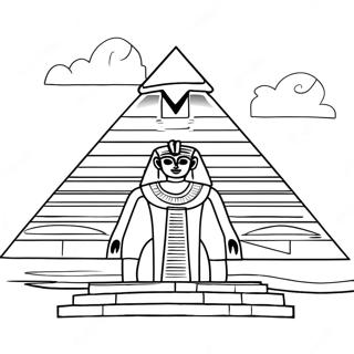 Majestetisk Egyptisk Pyramide Fargeleggingsark 65011-53734