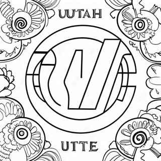 Utah Utes Logo Fargeleggingsark 65060-53779