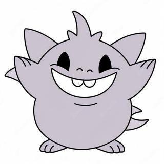 Sot Gengar Med Et Stort Smil Fargeleggingsark 6555-5336