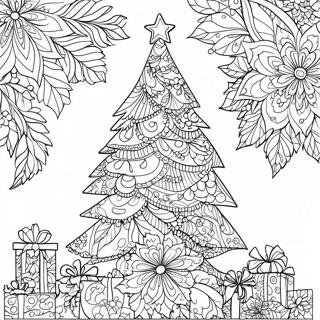 Intrikate Juletraer Zentangle Fargeleggingsark 65741-54303