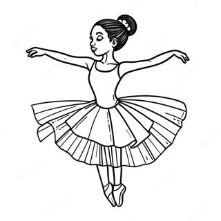 Svart Ballerina Danser Grasiost Fargeleggingsark 66570-54953