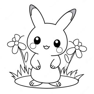 Sot Mimikyu Med Blomster Fargeleggingsark 66581-54981