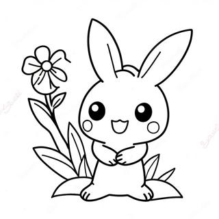 Sot Mimikyu Med Blomster Fargeleggingsark 66581-54982