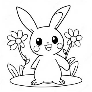 Sot Mimikyu Med Blomster Fargeleggingsark 66581-54983