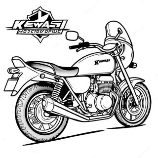 Kawasaki Motorsykkel Fargeleggingsark 66850-55198