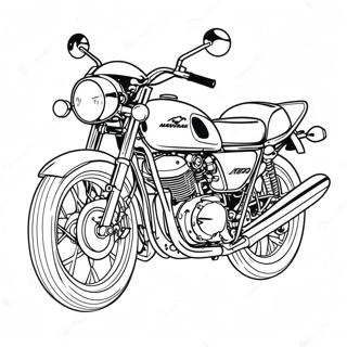 Klassisk Kawasaki Motorsykkel Fargeleggingsark 66851-55194