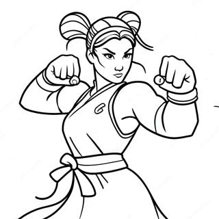 Chun Li I Kampstilling Fargeleggingsark 67102-55374