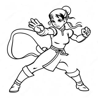 Chun Li I Kampstilling Fargeleggingsark 67102-55375