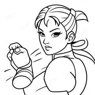 Chun Li I Kampstilling Fargeleggingsark 67102-55376