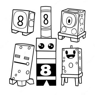 Numberblocks 8 Fargeleggingsark 67162-55420