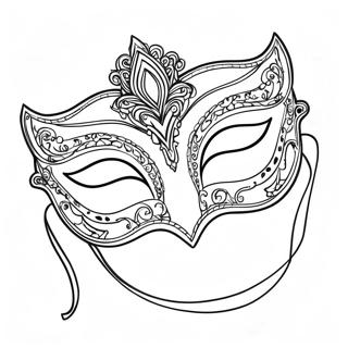 Elegant Masquerade Maske Fargeleggingsark 67433-55622