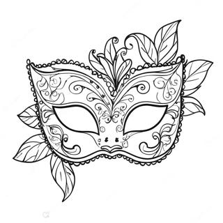 Elegant Masquerade Maske Fargeleggingsark 67433-55623