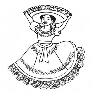 Folklorico Danser Fargeleggingsark 67452-55656