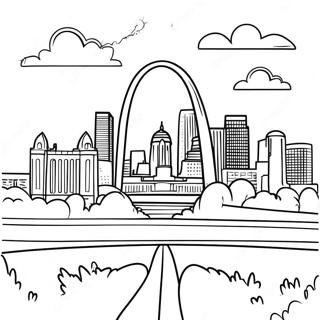 St Louis Skyline Fargeleggingsark 67792-55907