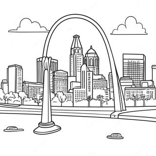 St Louis Skyline Fargeleggingsark 67792-55908