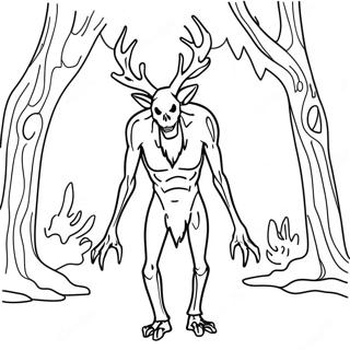 Skummel Wendigo I Skogen Fargeleggingsark 68163-56232