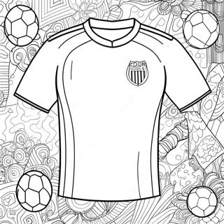 Fargerik Fotballtroye Design Fargeleggingsark 68423-56427