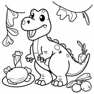 Dinosaur Thanksgiving Fest Fargeleggingsark 68592-56542