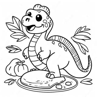 Dinosaur Thanksgiving Fest Fargeleggingsark 68592-56543