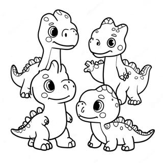 Sot Dinosaurfamilie Thanksgiving Fargeleggingsark 68593-56565