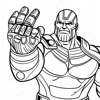 Thanos Med Infinity Gauntlet Fargeleggingsark 6865-5581