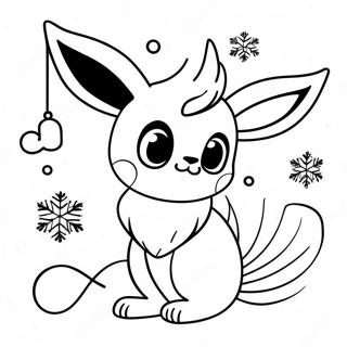 Eevee Med Snofnugg Fargeleggingsark 68964-56849