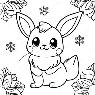 Eevee Med Snofnugg Fargeleggingsark 68964-56850