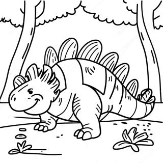 Fargerik Dimetrodon I En Skog Fargeleggingsark 69024-56895