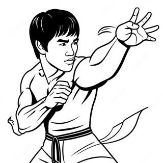 Bruce Lee Action Pose Fargeleggingsark 69333-57143