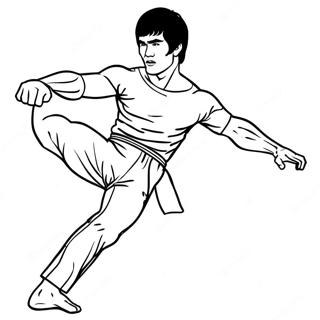 Bruce Lee Ikonisk Spark Fargeleggingsark 69334-57147