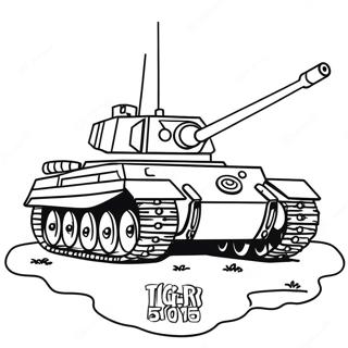 Tiger Tank Fargeleggingsark 69363-57172