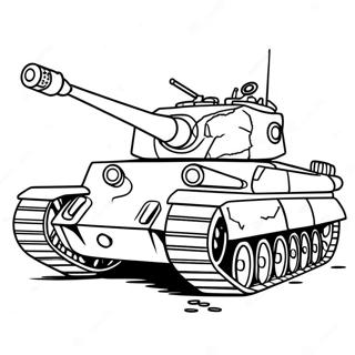 Kamuflert Tiger Tank Fargeleggingsark 69364-57159